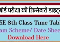 DIET 8th Time Table 2020 - DIET Bikaner VIII Time Table 2020 Download